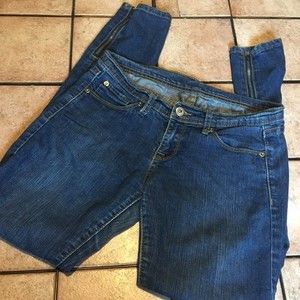 @ Skinny blue jeans with zippers BA